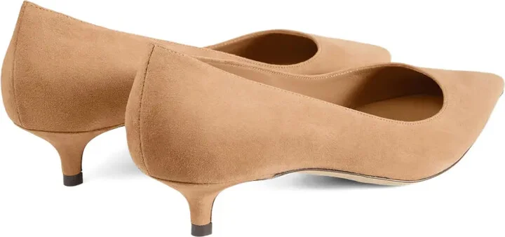 35mm Amelia pointed-toe kitten-heel pumps - Image 3
