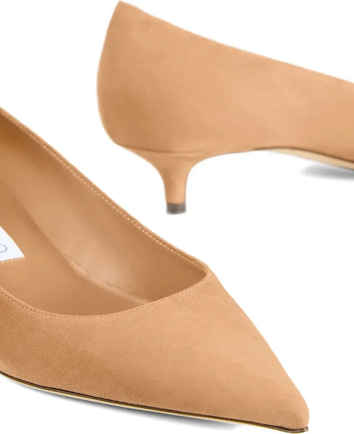 35mm Amelia pointed-toe kitten-heel pumps - Image 5