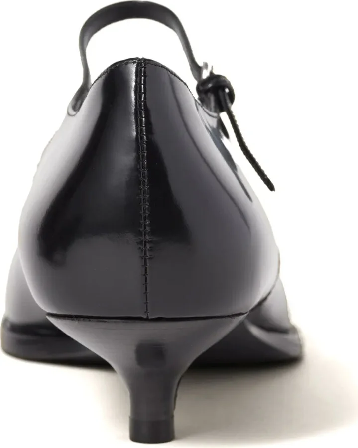 35mm Brushed leather pumps - Image 3