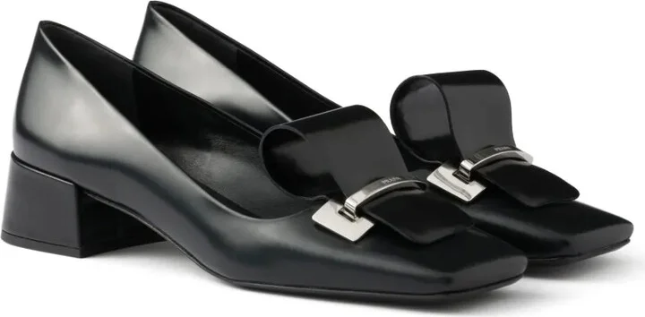 35mm Brushed-Leather Pumps - Image 2