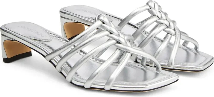 35mm Carmel metallic leather sandals - Image 2