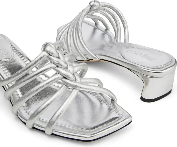 35mm Carmel metallic leather sandals - Image 5
