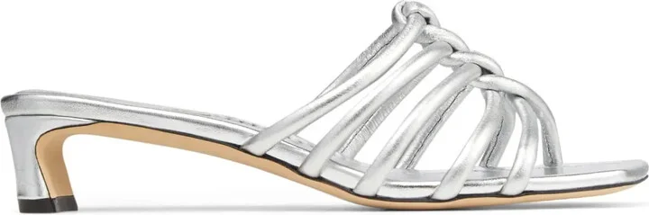 35mm Carmel metallic leather sandals