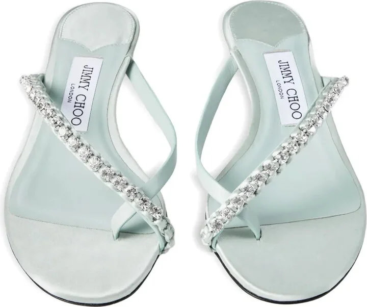 35mm Crystal-Embellished Heeled Mules - Image 3