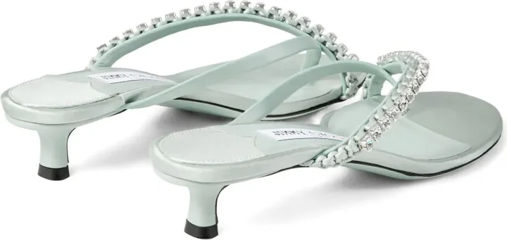 35mm Crystal-Embellished Heeled Mules - Image 4