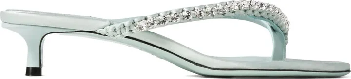 35mm Crystal-Embellished Heeled Mules