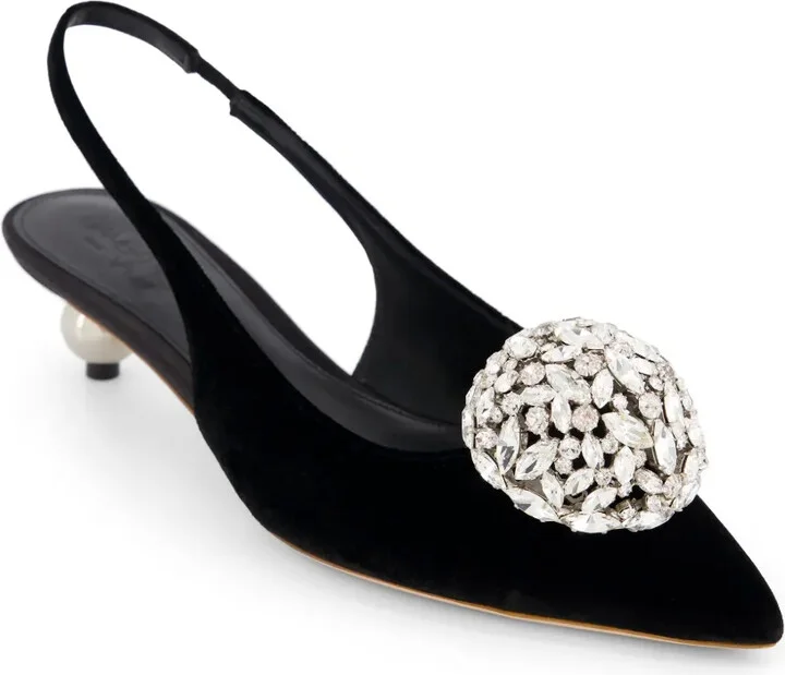 35mm Crystal-Embellished Slingback Pumps - Image 2
