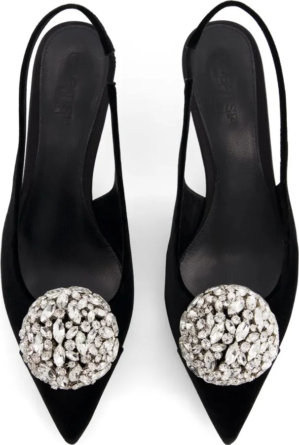 35mm Crystal-Embellished Slingback Pumps - Image 4