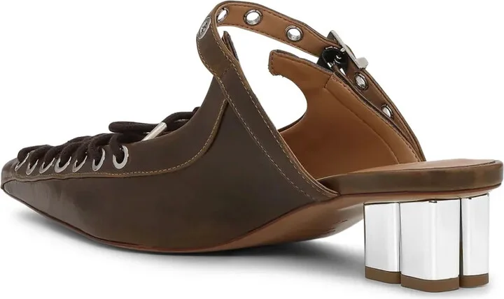 35mm Eyelet-Embellished Mules - Image 3