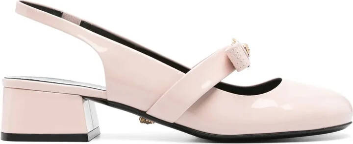 35mm Gianni Ribbon slingback pumps
