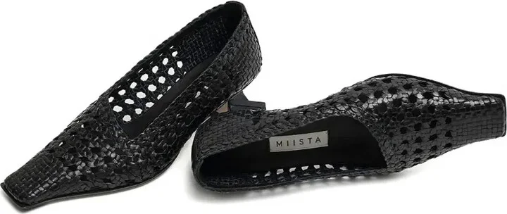 35mm Gisla woven square-toe pumps - Image 2