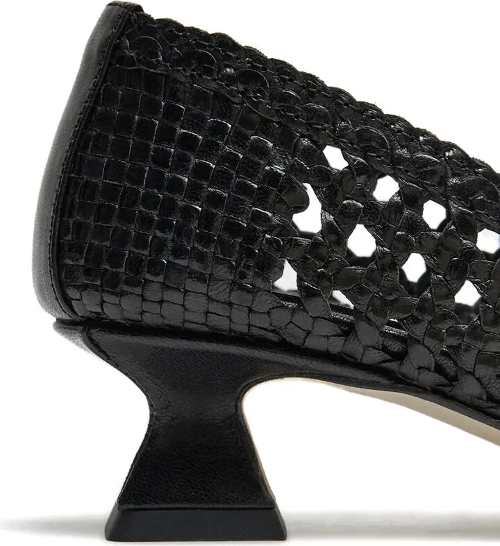 35mm Gisla woven square-toe pumps - Image 4