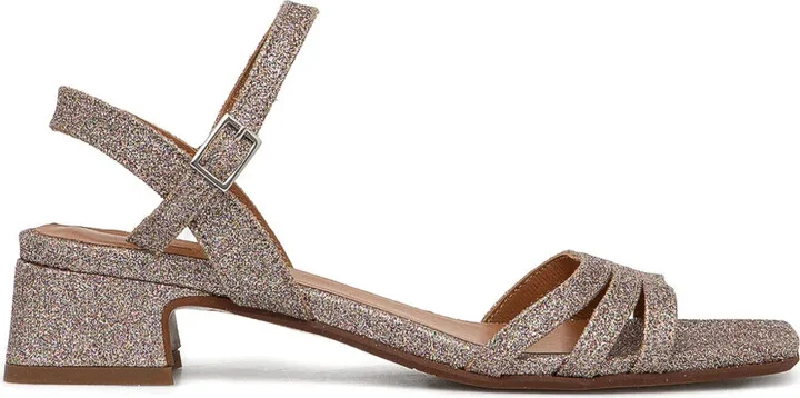 35mm Glitter Block-Heel Sandals