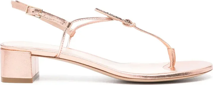 35mm Laminated Leather Sandals
