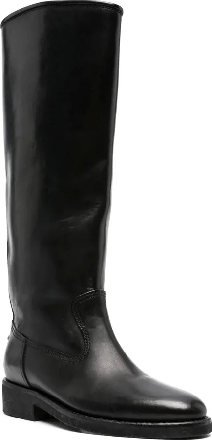 35mm Leather Knee-High Boots - Image 2