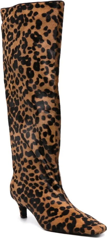 35mm Leopard-Print Brushed Boots - Image 2