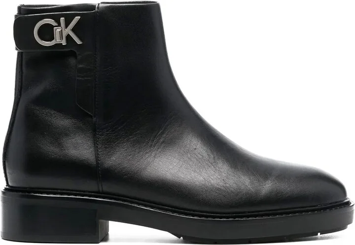 35mm Logo-Plaque Ankle Boots