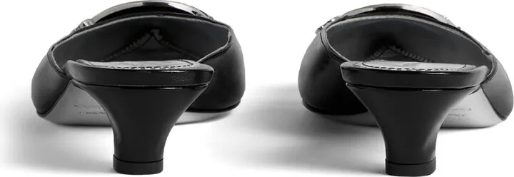 35mm Logo-Plaque Leather Mules - Image 3