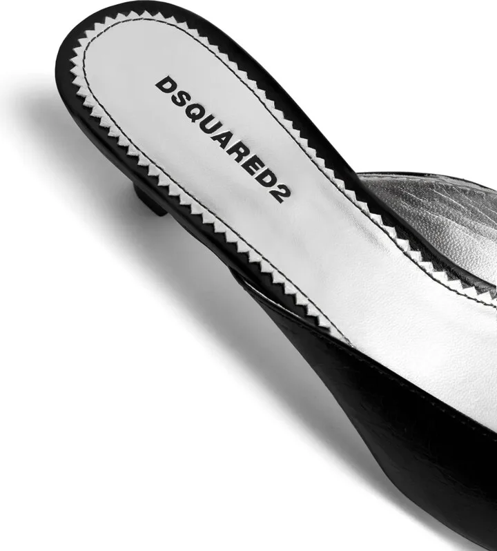 35mm Logo-Plaque Leather Mules - Image 4