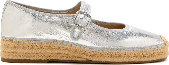 35mm Mackie metallic platform espadrilles