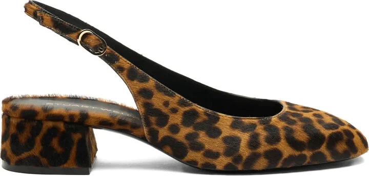 35mm Maeve slingback leopard pumps