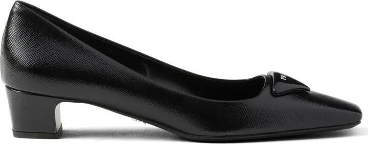 35mm Saffiano leather pumps