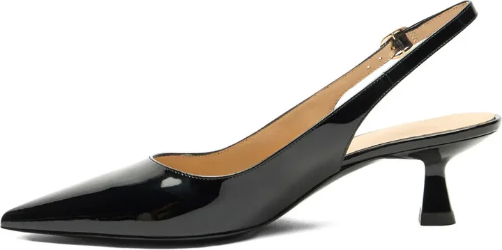 35mm Sculpt patent-leather slingback pumps