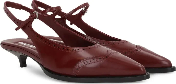 35mm Slingback Brogue Pumps - Image 2