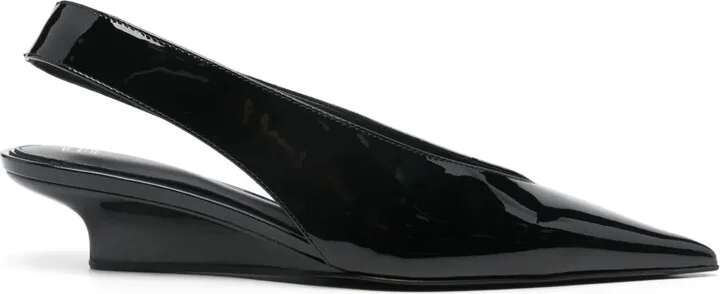 35mm The Wedge-Heel slingback pumps