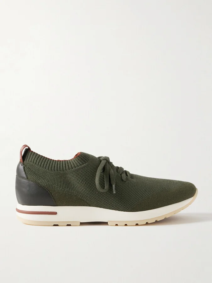 360 Flexy Walk Leather-Trimmed Wish® Wool Sneakers