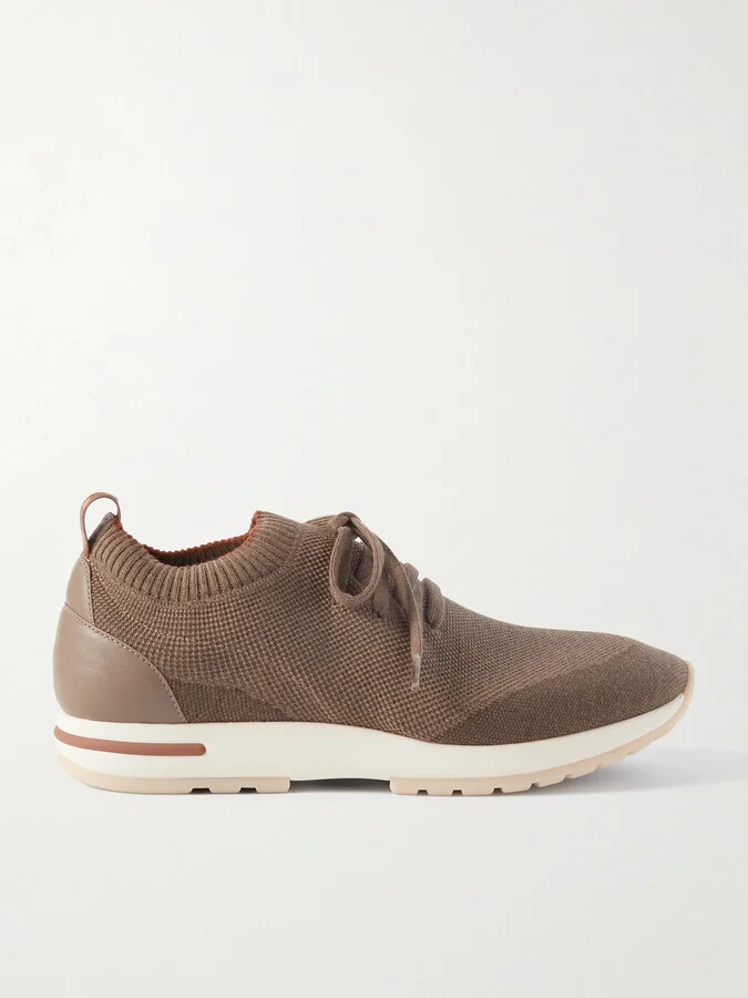 360 Flexy Walk Leather-Trimmed Wish® Wool Sneakers