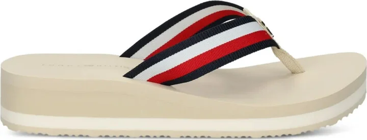 38mm Striped Platform Flip-Flops
