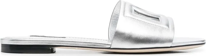 3D logo flat sandals