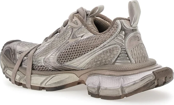 '3xl' Metallic Low Top Sneakers With Logo Detail In Tech Fabric Woman - Image 3