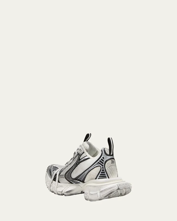 3XL Metallic Mesh Lace Trainer Sneakers - Image 4