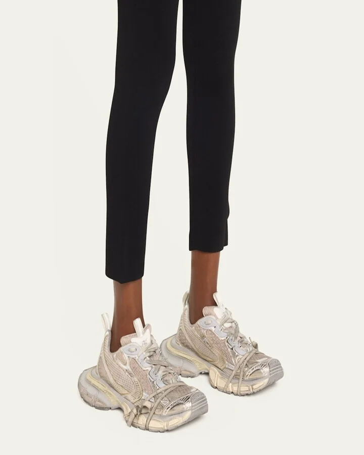 3XL Metallic Mesh Lace Trainer Sneakers - Image 6