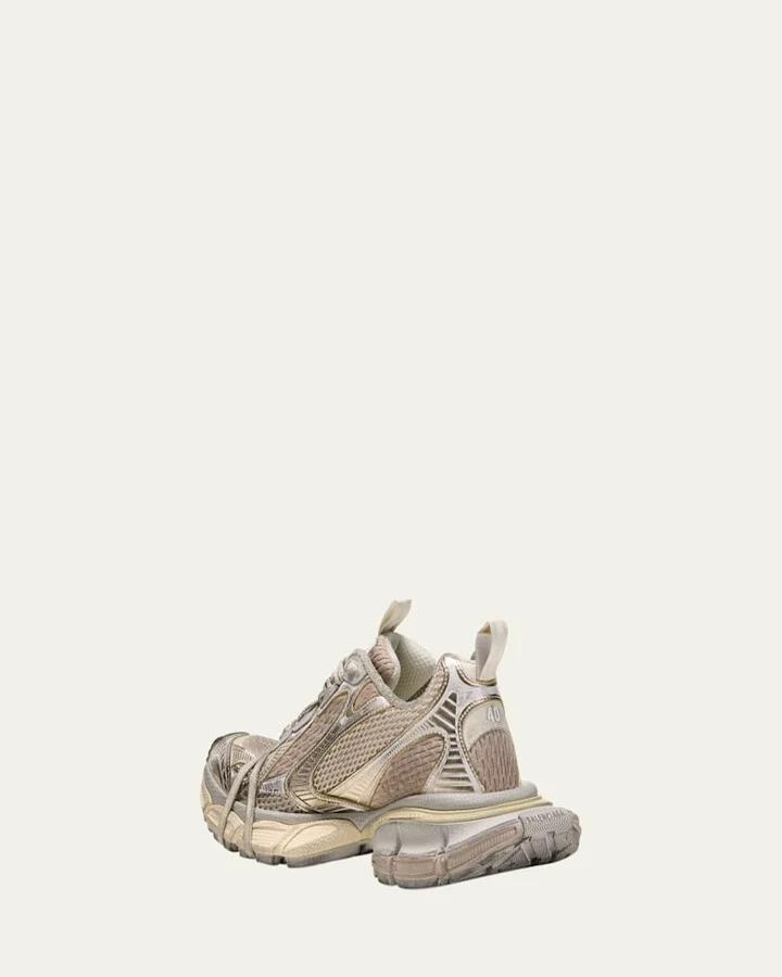 3XL Metallic Mesh Lace Trainer Sneakers - Image 9