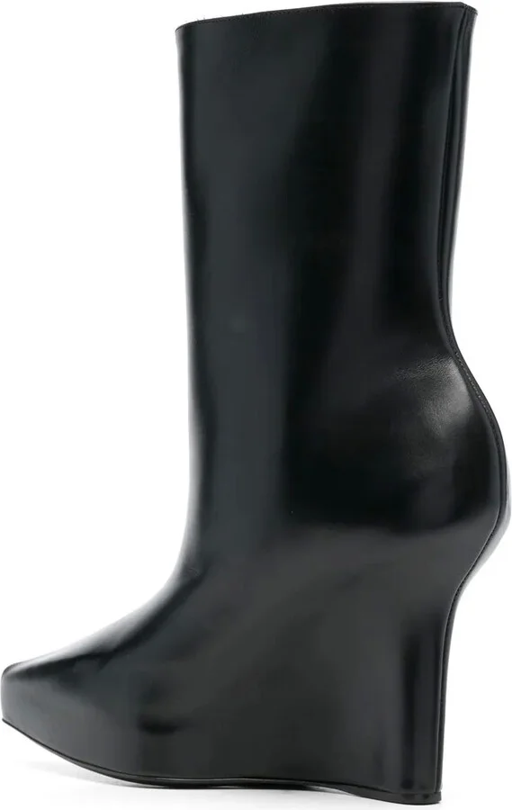 4 Lock leather wedge boots - Image 3