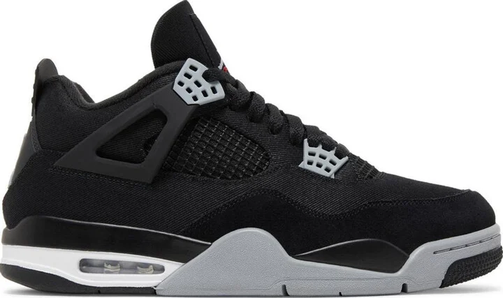 4 Retro SE Black Canvas