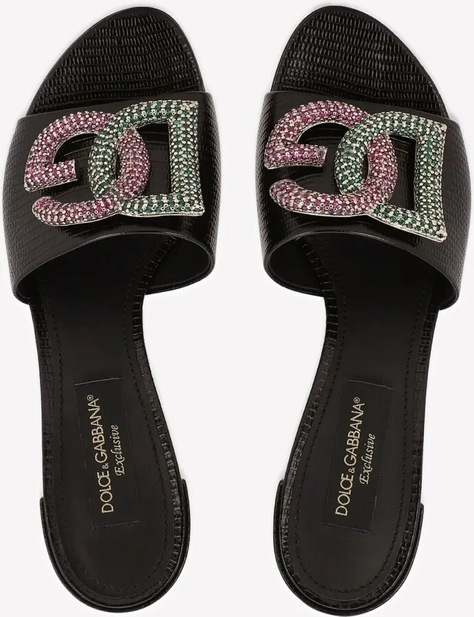 40 Crystal DG Mules in Calf Leather - Image 3