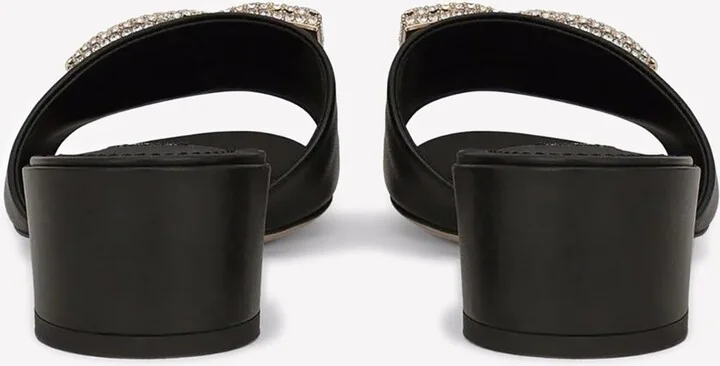 40 Crystal DG Mules in Leather - Image 2