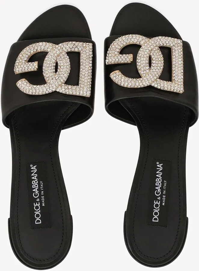 40 Crystal DG Mules in Leather - Image 3