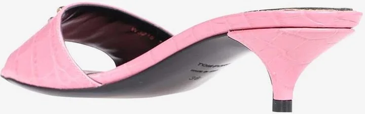 40 TF Sandals in Croc-Embossed Leather - Image 2