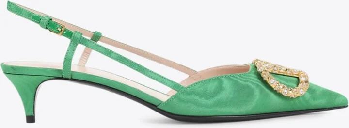 40 VLogo Slingback Pumps