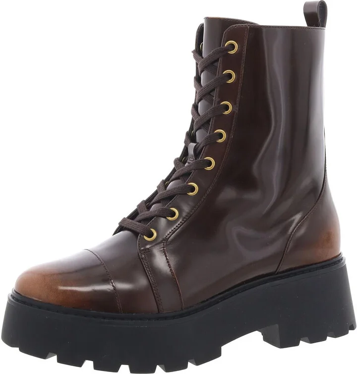 40F4BKFE6L Womens Lace-Up Leather Combat & Lace-Up Boots