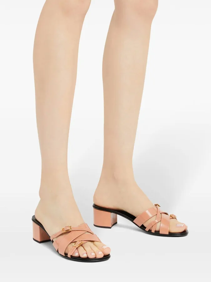 40mm Alhima buckle leather sandals - Image 4