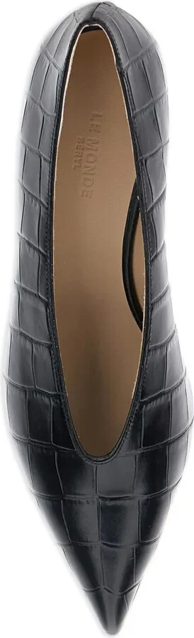 40mm Babouche crocodile-effect pumps - Image 3