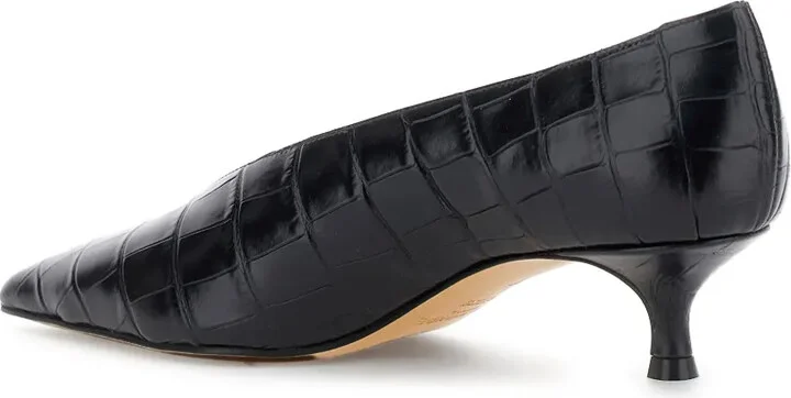 40mm Babouche crocodile-effect pumps - Image 4
