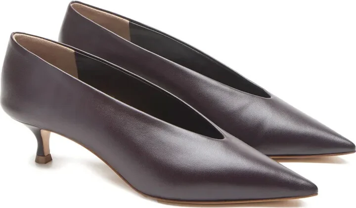 40mm Babouche pointed-toe leather pumps - Image 2