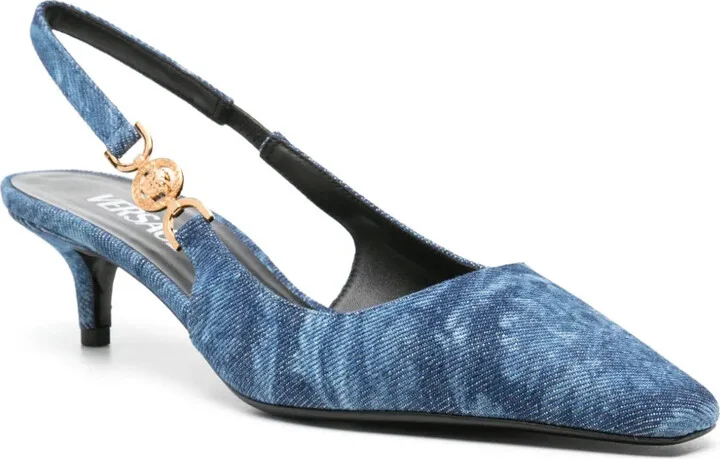 40mm Barocco-print denim pumps - Image 2